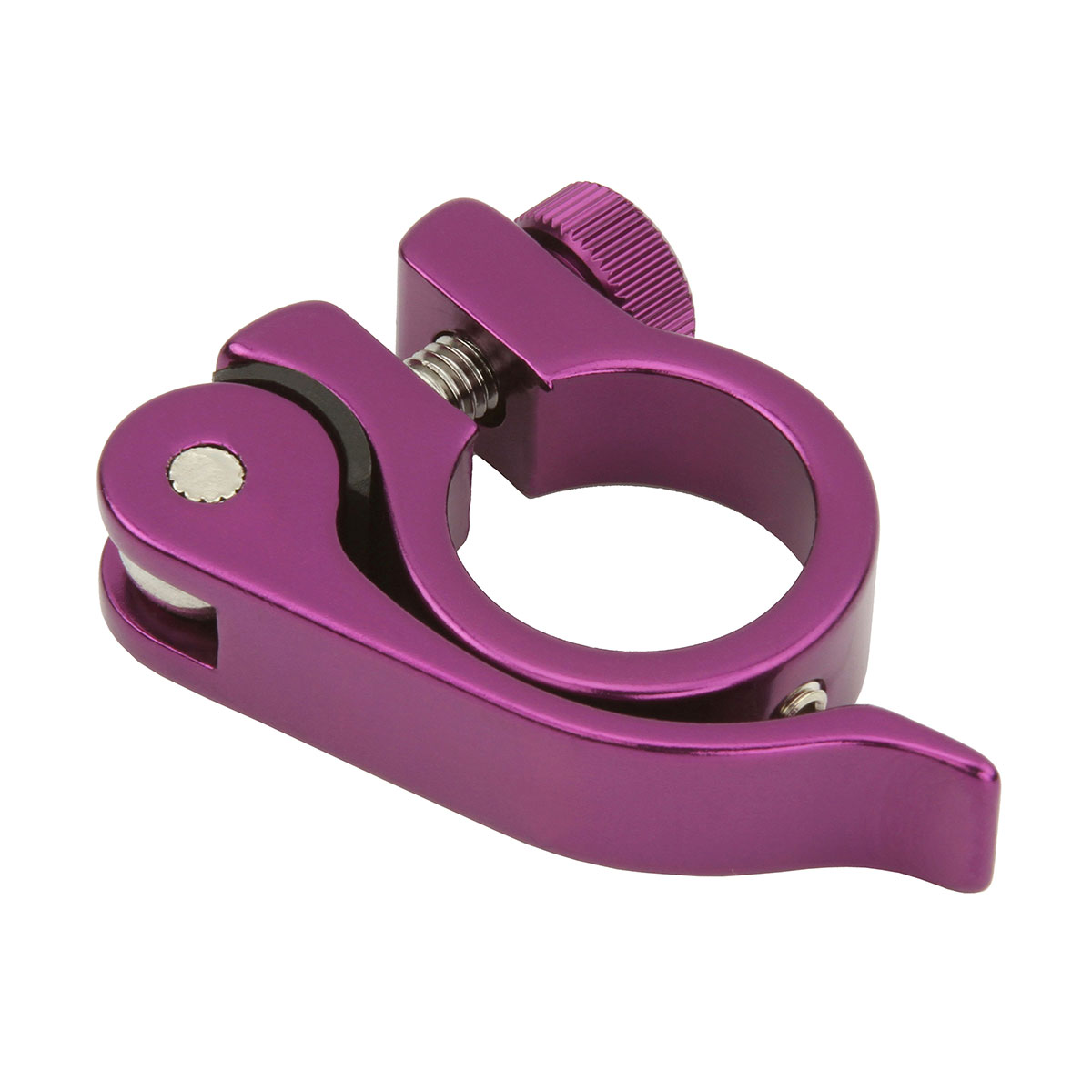 Alloy Seatpost Clamp Outer Diameter 25.4mm W/QR Purple.